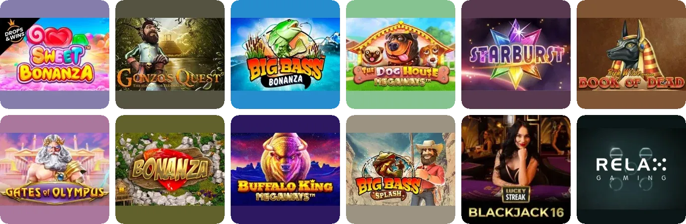 Palm Casino game lobby